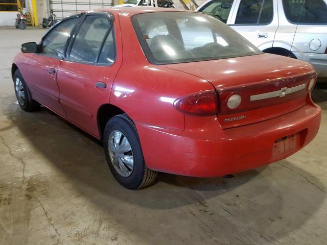 1G1JC52F237307796 - 2003 CHEVROLET CAVALIER RED photo 3