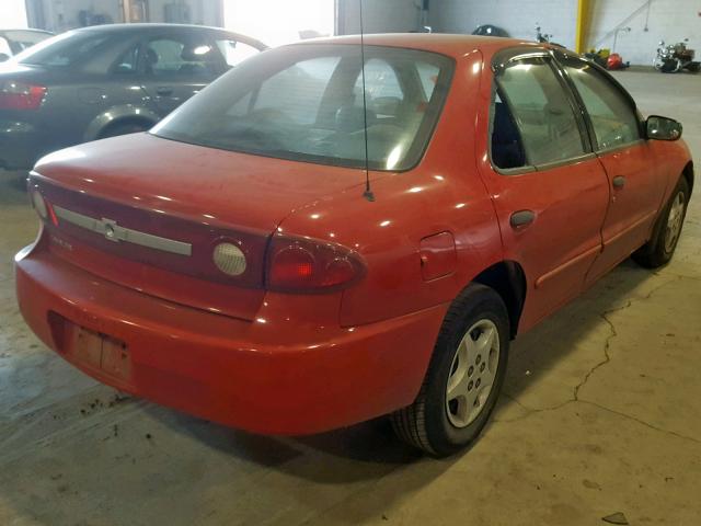 1G1JC52F237307796 - 2003 CHEVROLET CAVALIER RED photo 4