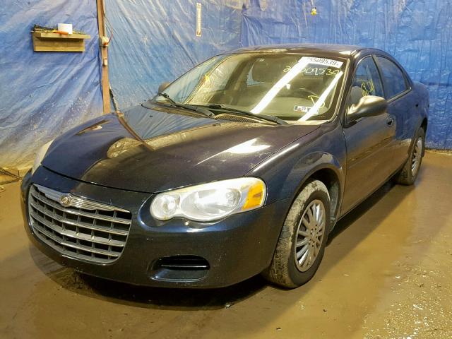 1C3EL46R34N183482 - 2004 CHRYSLER SEBRING LX BLUE photo 2