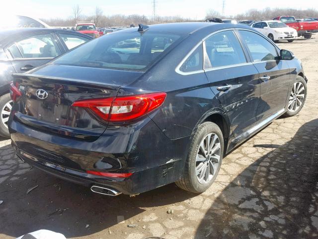 5NPE34AF1GH373522 - 2016 HYUNDAI SONATA SPO BLACK photo 4