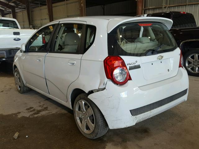 KL1TG6DE2BB133603 - 2011 CHEVROLET AVEO LT WHITE photo 3