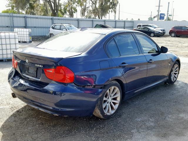 WBAPH7C50BE674031 - 2011 BMW 328 I BLUE photo 4