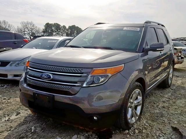 1FM5K7F84EGC44430 - 2014 FORD EXPLORER L GRAY photo 2