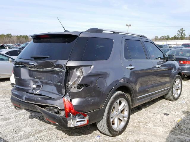 1FM5K7F84EGC44430 - 2014 FORD EXPLORER L GRAY photo 4