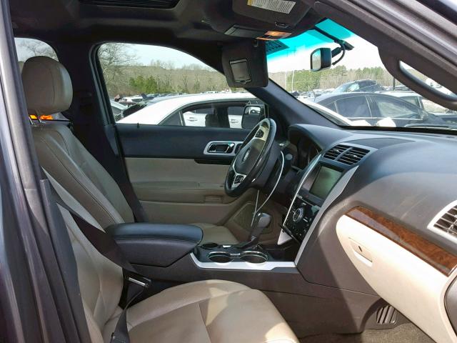 1FM5K7F84EGC44430 - 2014 FORD EXPLORER L GRAY photo 5