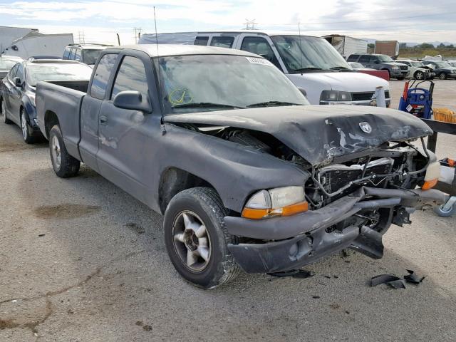 1B7GL22X9YS587813 - 2000 DODGE DAKOTA BLACK photo 1