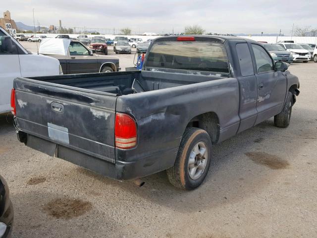 1B7GL22X9YS587813 - 2000 DODGE DAKOTA BLACK photo 4