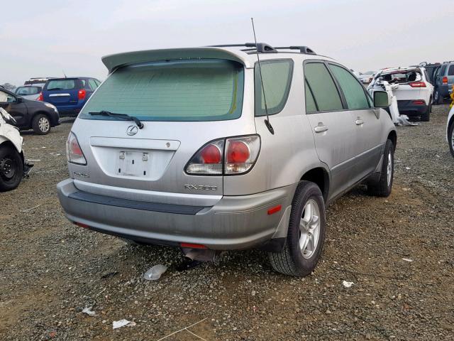 JTJGF10U920122295 - 2002 LEXUS RX 300 SILVER photo 4