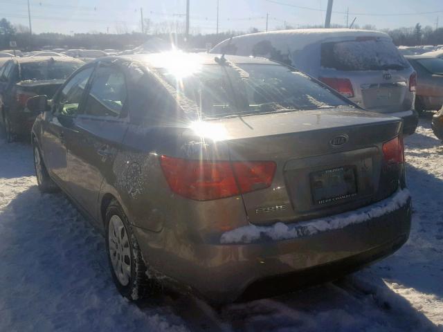 KNAFU4A26C5632169 - 2012 KIA FORTE EX GRAY photo 3