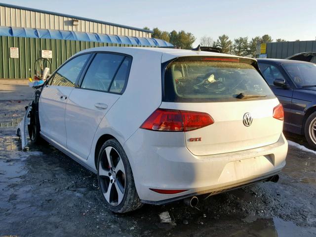 3VW447AU2GM029990 - 2016 VOLKSWAGEN GTI S/SE WHITE photo 3