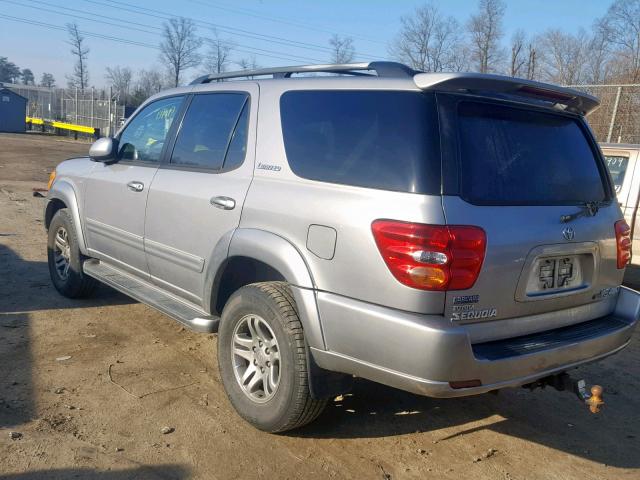 5TDBT48A63S183846 - 2003 TOYOTA SEQUOIA LI GRAY photo 3