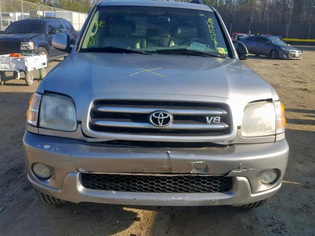 5TDBT48A63S183846 - 2003 TOYOTA SEQUOIA LI GRAY photo 9