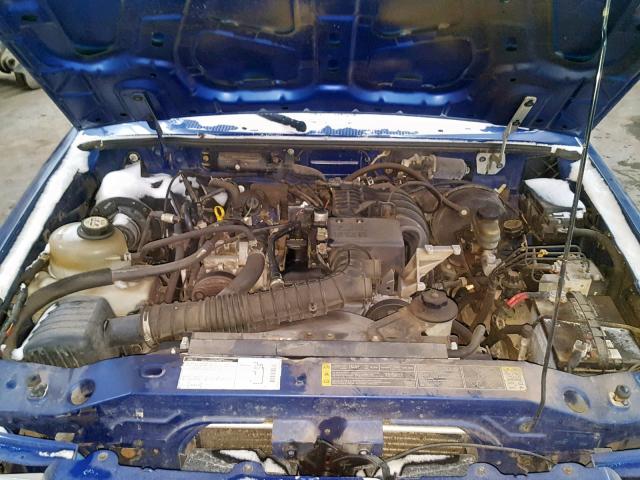 1FTYR10D74PA00897 - 2004 FORD RANGER BLUE photo 7