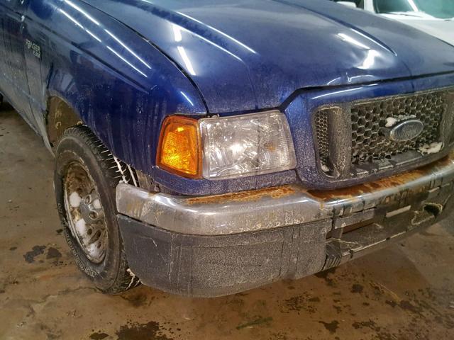 1FTYR10D74PA00897 - 2004 FORD RANGER BLUE photo 9