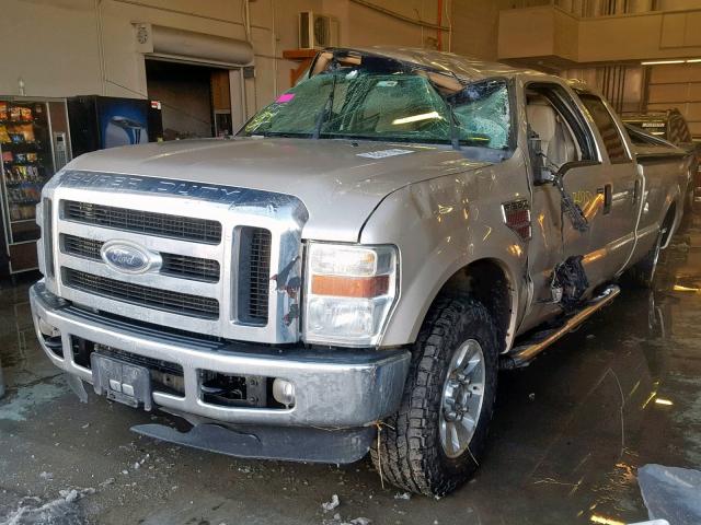 1FTWW31R78ED52756 - 2008 FORD F350 SRW S BEIGE photo 2