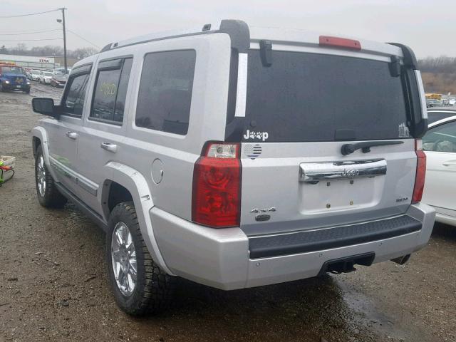 1J8HG68218C110629 - 2008 JEEP COMMANDER SILVER photo 3