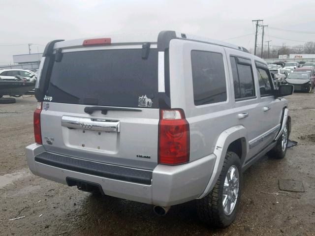 1J8HG68218C110629 - 2008 JEEP COMMANDER SILVER photo 4