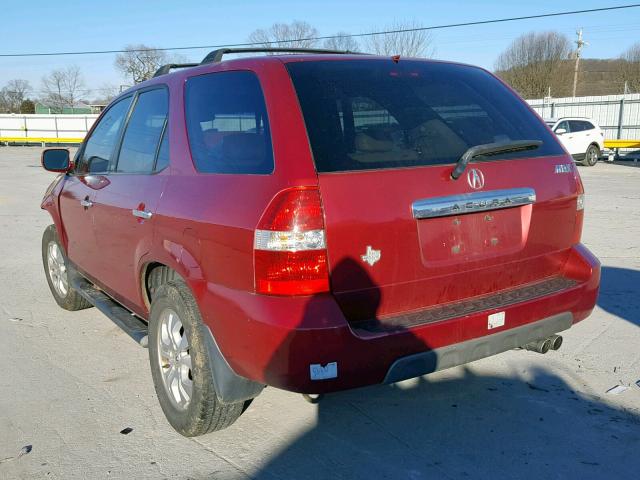 2HNYD18653H504219 - 2003 ACURA MDX TOURIN RED photo 3