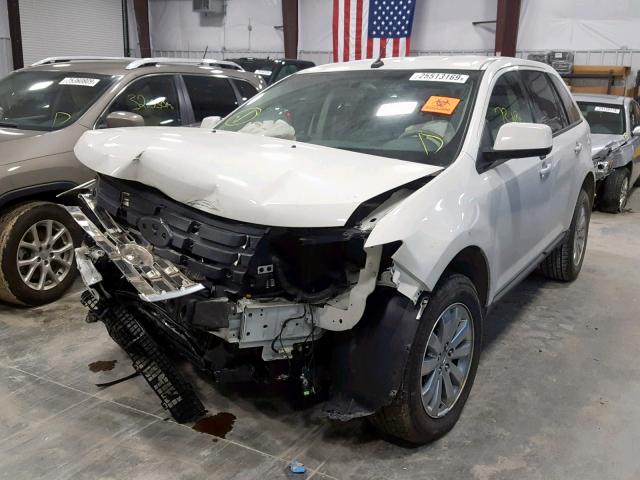 2FMDK38C39BA92756 - 2009 FORD EDGE SEL WHITE photo 2