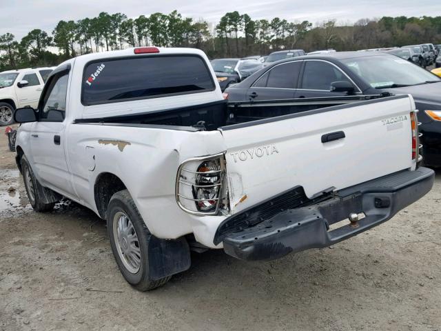 5TENL42N92Z025964 - 2002 TOYOTA TACOMA WHITE photo 3