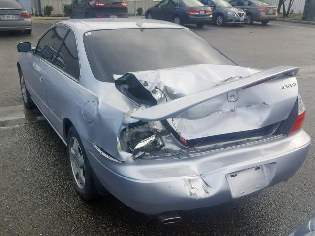 19UYA42473A012282 - 2003 ACURA 3.2CL SILVER photo 3