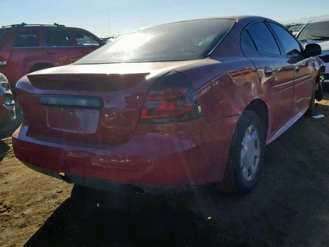 2G2WP552261279546 - 2006 PONTIAC GRAND PRIX RED photo 4