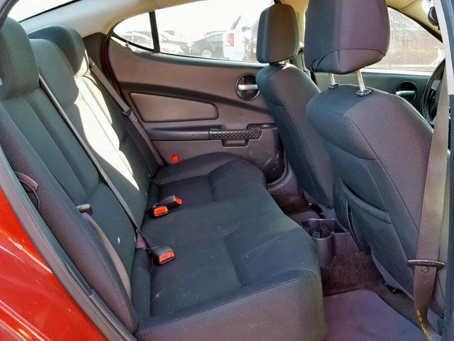 2G2WP552261279546 - 2006 PONTIAC GRAND PRIX RED photo 6