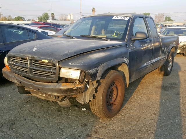 1B7GL12X02S685999 - 2002 DODGE DAKOTA BAS BLACK photo 2