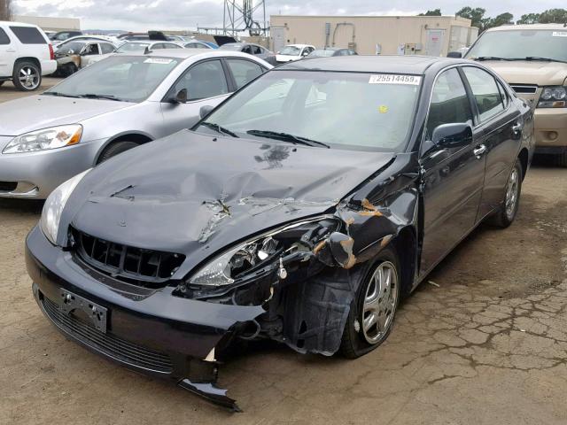 JTHBA30G145045766 - 2004 LEXUS ES 330 BLACK photo 2