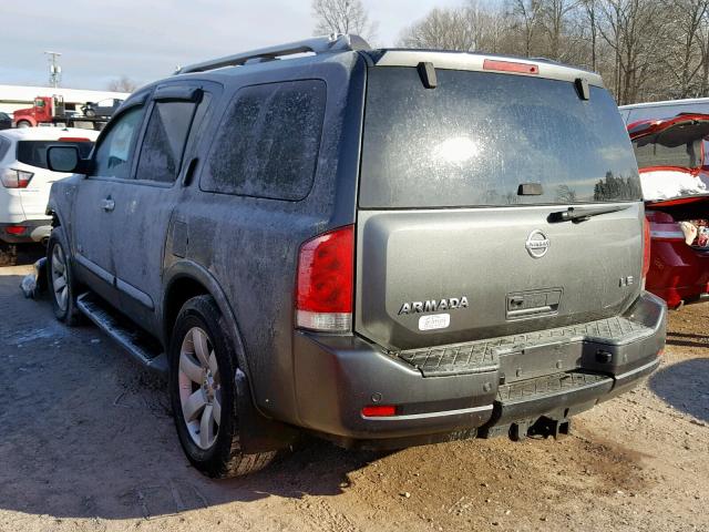 5N1AA08C98N606777 - 2008 NISSAN ARMADA SE GRAY photo 3