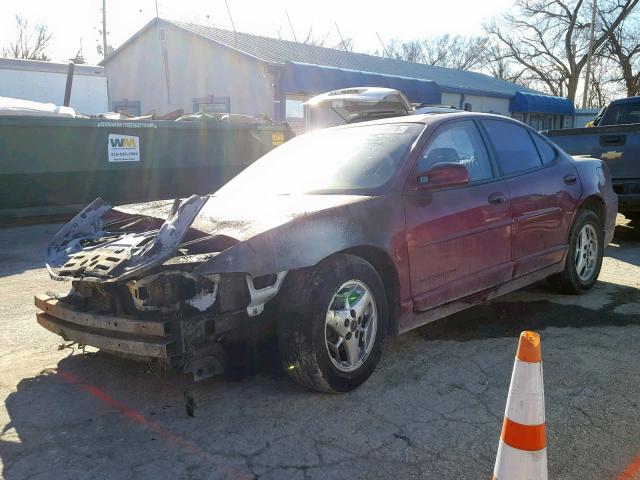 1G2WP52K32F175543 - 2002 PONTIAC GRAND PRIX MAROON photo 2