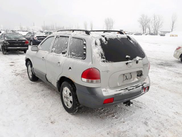 KM8SB13D15U023550 - 2005 HYUNDAI SANTA FE SILVER photo 3