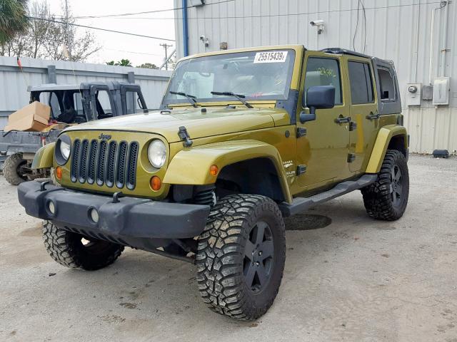 1J4GA59177L185977 - 2007 JEEP WRANGLER S GREEN photo 2