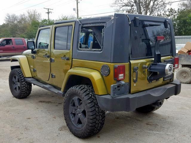 1J4GA59177L185977 - 2007 JEEP WRANGLER S GREEN photo 3