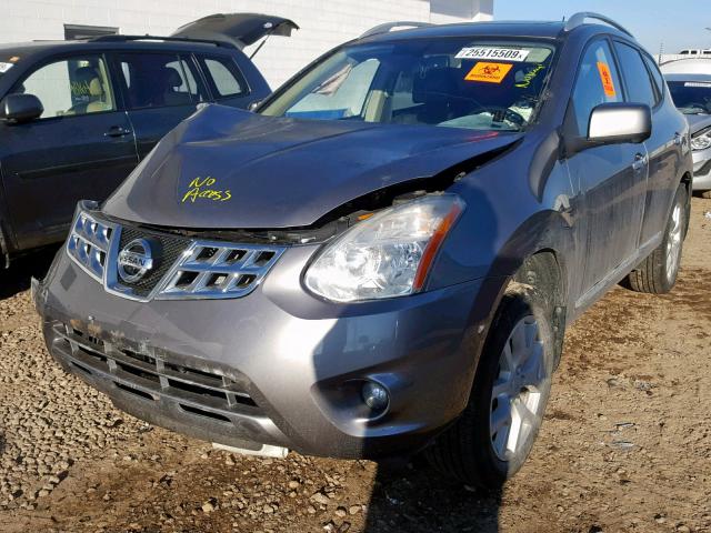 JN8AS5MV5CW404371 - 2012 NISSAN ROGUE S GRAY photo 2