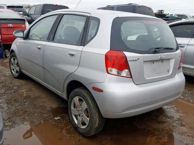 KL1TD66678B114245 - 2008 CHEVROLET AVEO BASE ვერცხლისფერი ფოტო 3