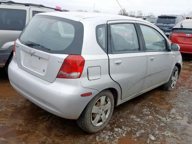 KL1TD66678B114245 - 2008 CHEVROLET AVEO BASE ვერცხლისფერი ფოტო 4