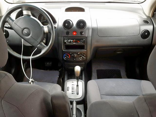 KL1TD66678B114245 - 2008 CHEVROLET AVEO BASE ვერცხლისფერი ფოტო 9