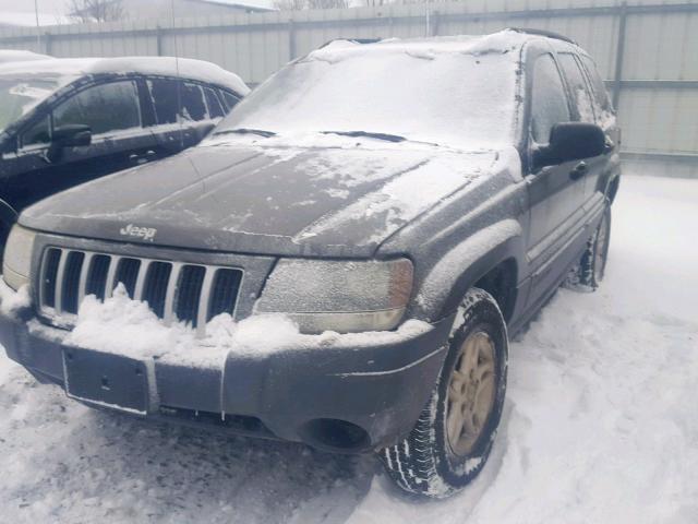 1J4GW48S04C411178 - 2004 JEEP GRAND CHER GRAY photo 2