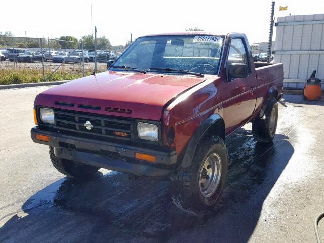 1N6ND11Y7GC368024 - 1986 NISSAN D21 SHORT RED photo 2