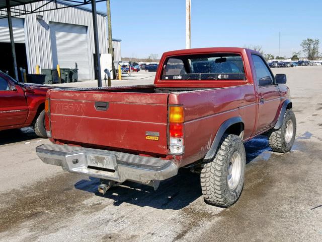 1N6ND11Y7GC368024 - 1986 NISSAN D21 SHORT RED photo 4