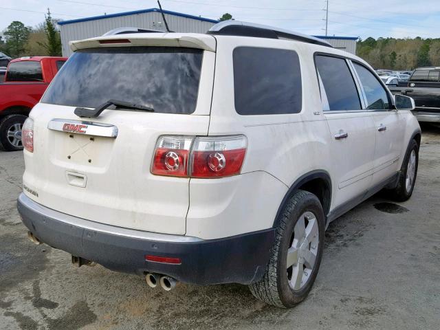 1GKER23708J225240 - 2008 GMC ACADIA SLT WHITE photo 4