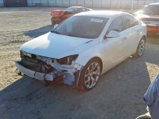 2G4GV5GV6C9134127 - 2012 BUICK REGAL GS WHITE photo 2