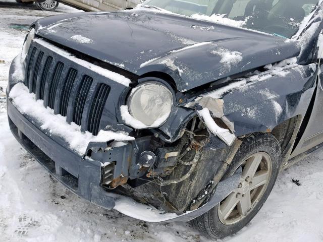 1J8FF47W48D632149 - 2008 JEEP COMPASS SP შავი ფოტო 9