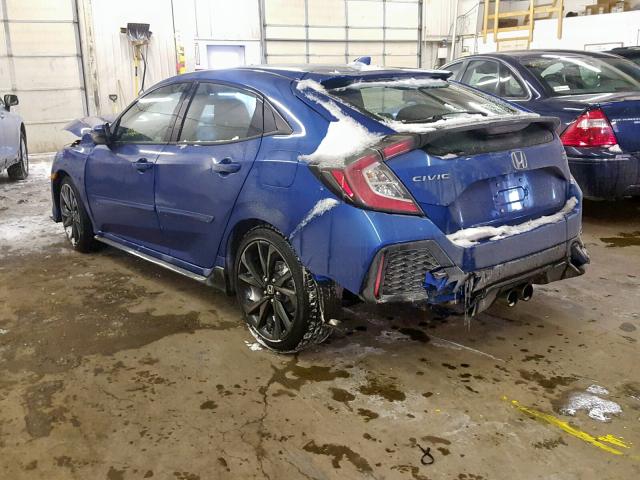 SHHFK7H91JU214092 - 2018 HONDA CIVIC SPOR BLUE photo 3