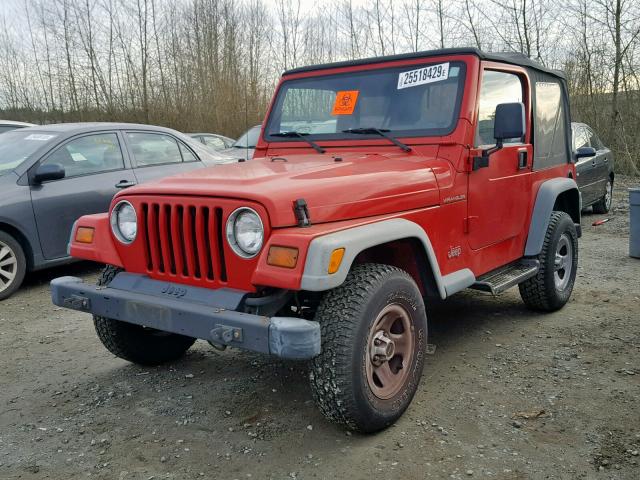 1J4FY29P9VP546612 - 1997 JEEP WRANGLER / RED photo 2