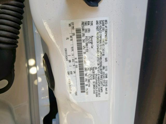 1FADP5BU8DL516286 - 2013 FORD C-MAX SEL WHITE photo 10