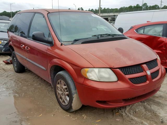 1B4GP45392B679808 - 2002 DODGE CARAVAN SP RED photo 1