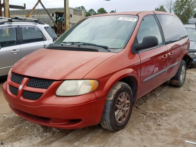 1B4GP45392B679808 - 2002 DODGE CARAVAN SP RED photo 2