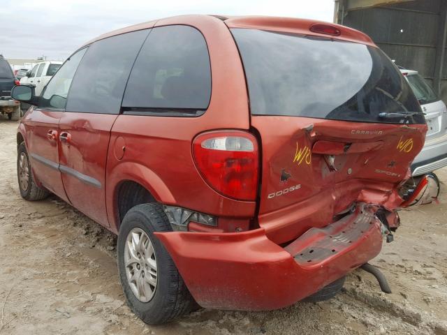 1B4GP45392B679808 - 2002 DODGE CARAVAN SP RED photo 3